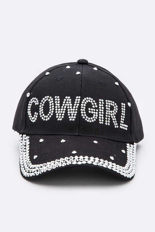 Crystal COWGIRL Embelished Fashion Denim Cap