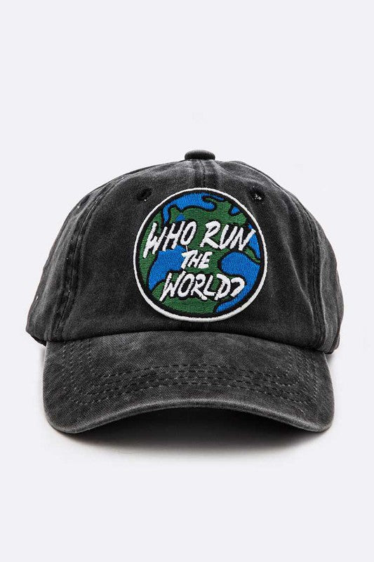 Who Run The World Patch Cotton Cap