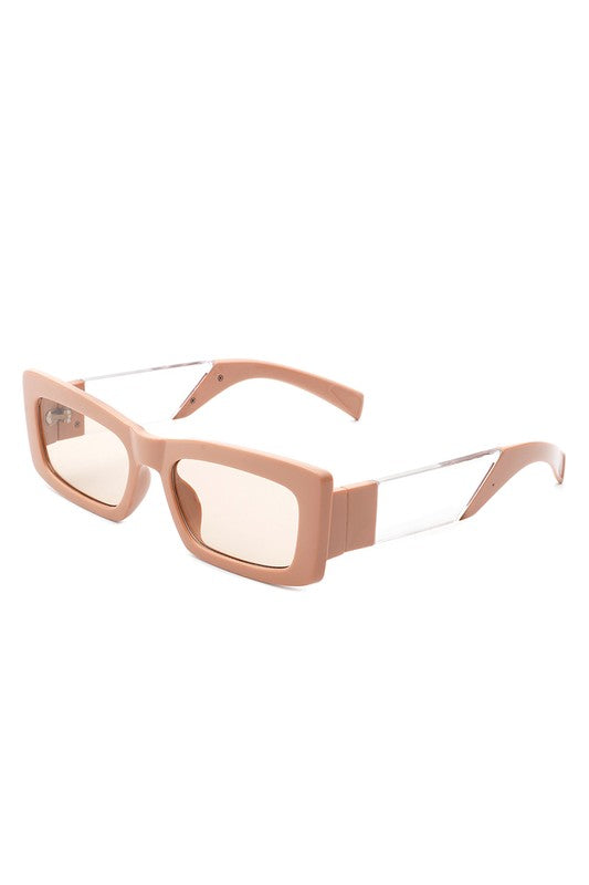 Rectangle Narrow Slim Retro Square Sunglasses