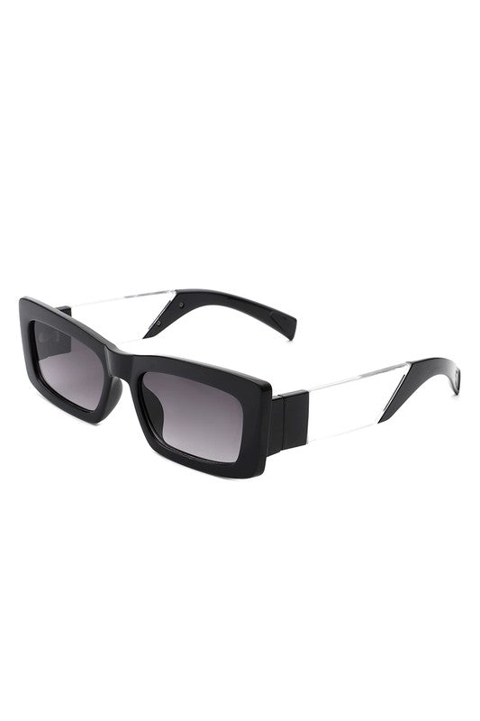 Rectangle Narrow Slim Retro Square Sunglasses