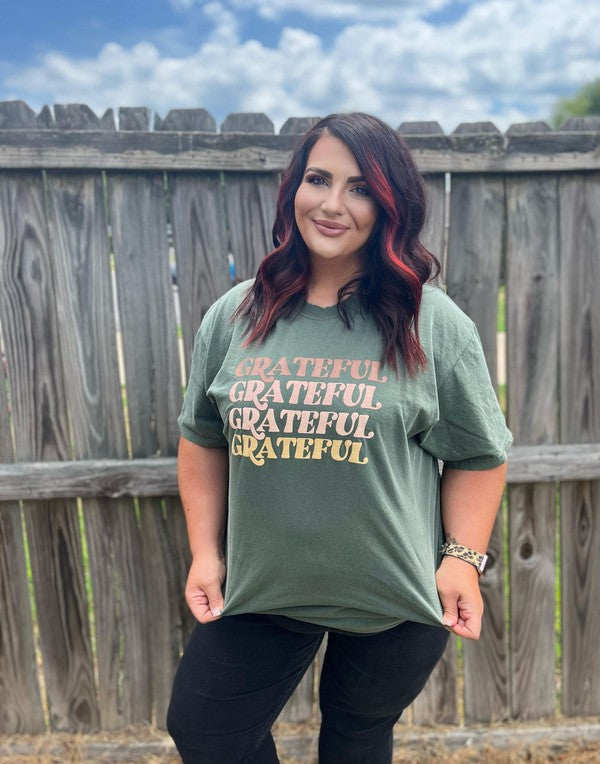 Grateful Repeat Plus Size Tee