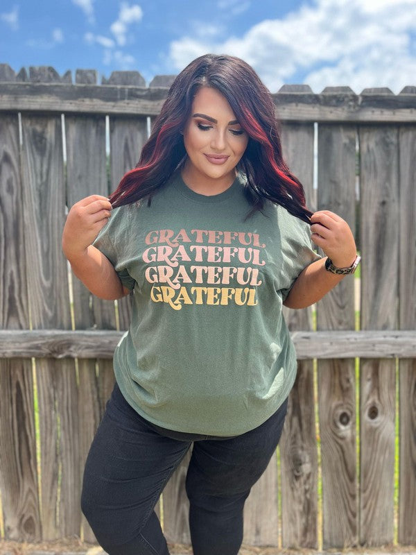 Grateful Repeat Plus Size Tee