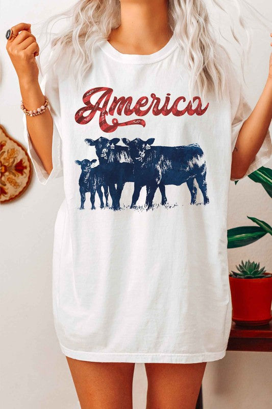 AMERICAN CATTLE T-SHIRT PLUS SIZE