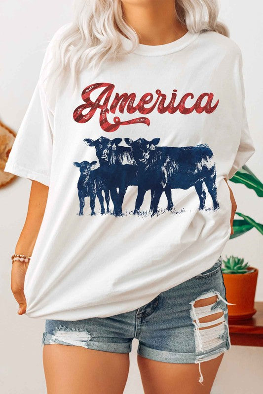 AMERICAN CATTLE T-SHIRT PLUS SIZE