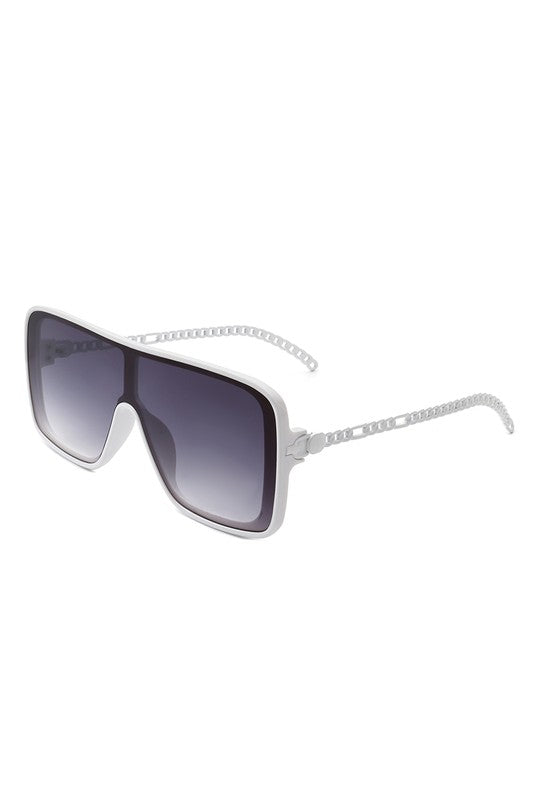 Square Fashion Flat Top Oversize Retro Sunglasses