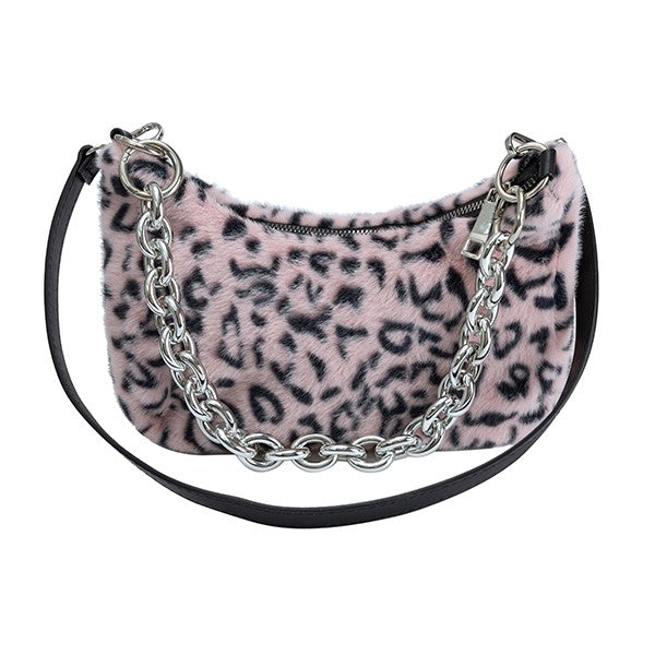 LEOPARD PRINT PLUSH BAG