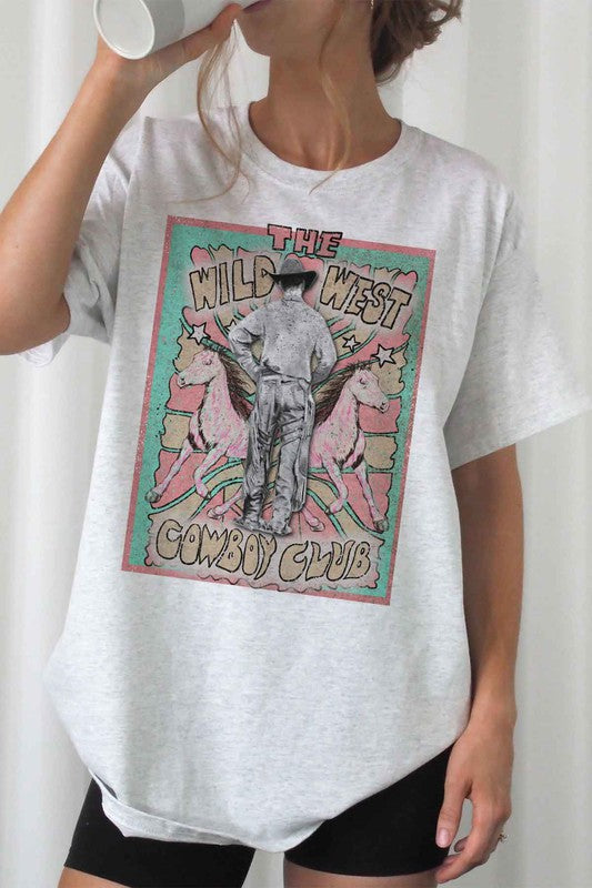 WILD WEST COWBOY GRAPHIC PLUS SIZE TEE / T-SHIRT