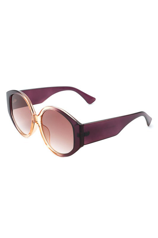 Women Round Oversize Oval Fashion Sunglasses