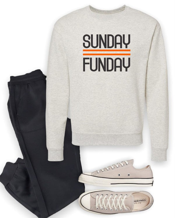 Black and Orange Sunday Funday Crewneck Sweatshirt