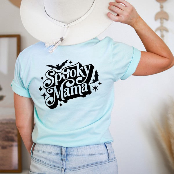 Spooky Mama Bats Front & Back Graphic Tee