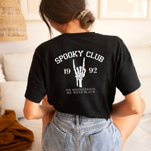 Spooky Club Front & Back Graphic Tee