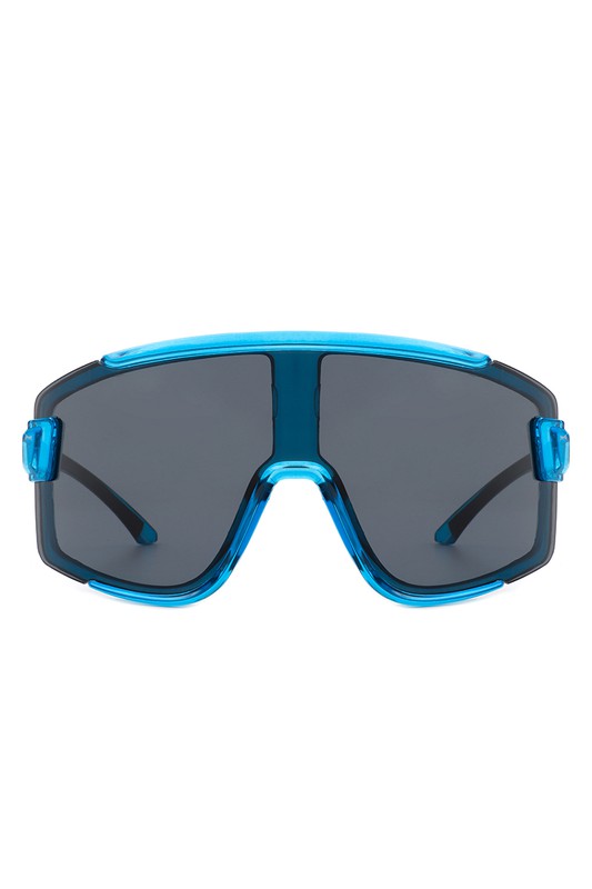 Oversize Sporty Square Chunky Shield Sunglasses