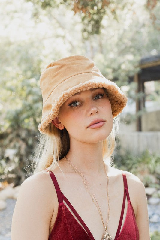 Teddy Suede Combo Reversible Bucket Hat