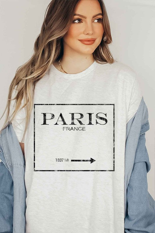 PARIS FRANCE GRAPHIC PLUS SIZE TEE / T-SHIRT