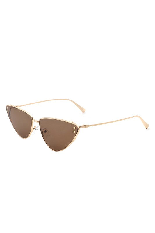 Retro Tinted Flat Lens Fashion Cat Eye Sunglasses