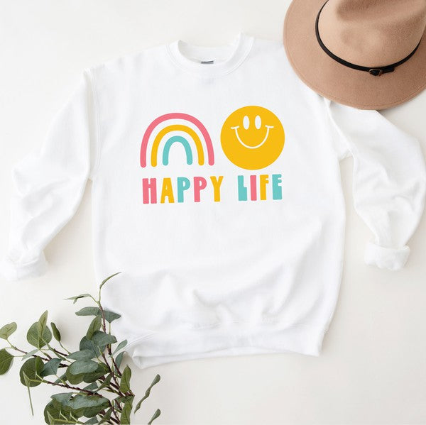 Happy Life Graphic Sweatshirt