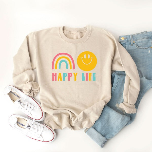 Happy Life Graphic Sweatshirt