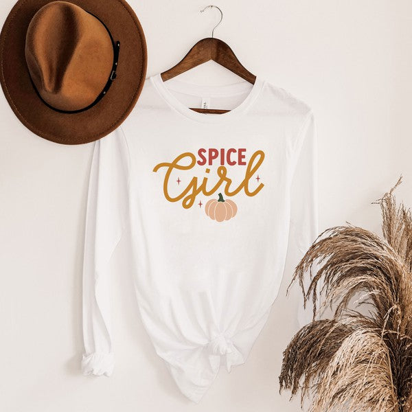 Spice Girl Pumpkin Long Sleeve Graphic Tee