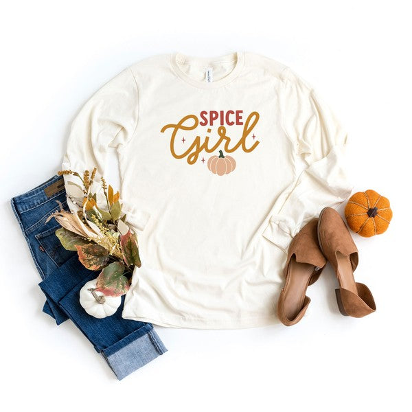 Spice Girl Pumpkin Long Sleeve Graphic Tee