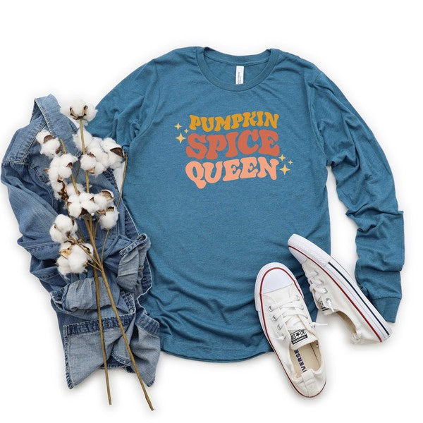 Pumpkin Spice Queen Long Sleeve Graphic Tee