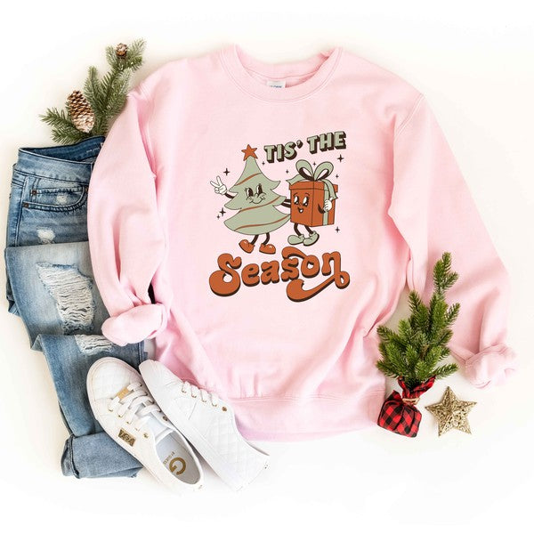 Retro Tis The Season Tree Graphic Sweatshirt