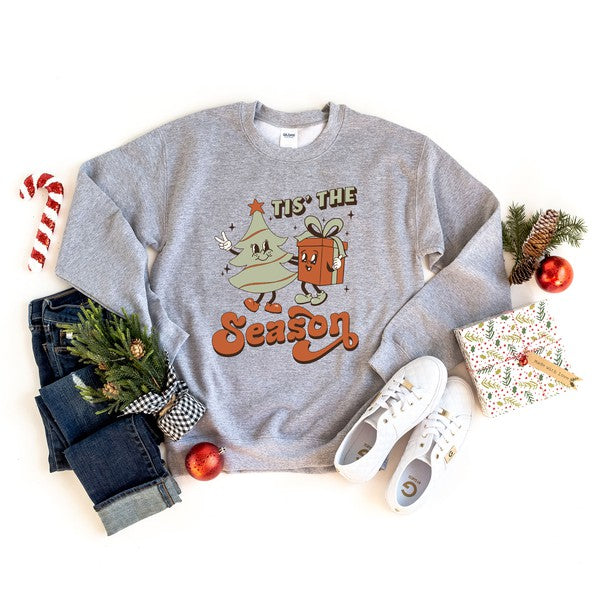 Retro Tis The Season Tree Graphic Sweatshirt