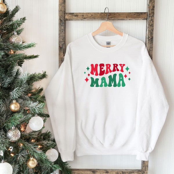 Merry Mama Stars Graphic Sweatshirt