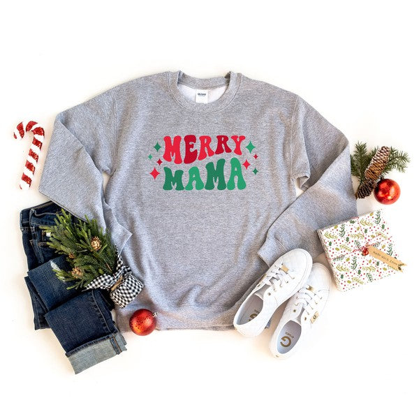 Merry Mama Stars Graphic Sweatshirt