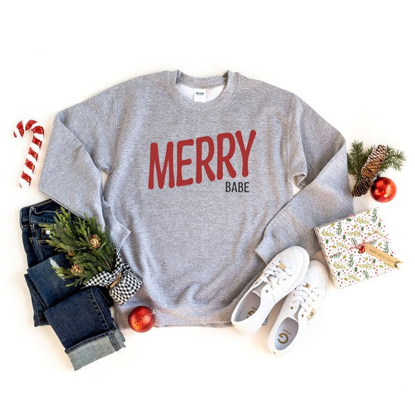 Merry Babe Red Graphic Sweatshirt