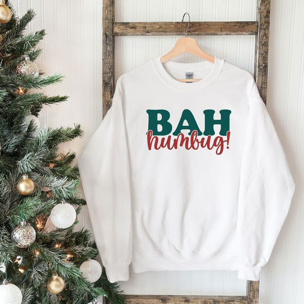 Bah Humbug Red And Green Graphic Sweatshirt