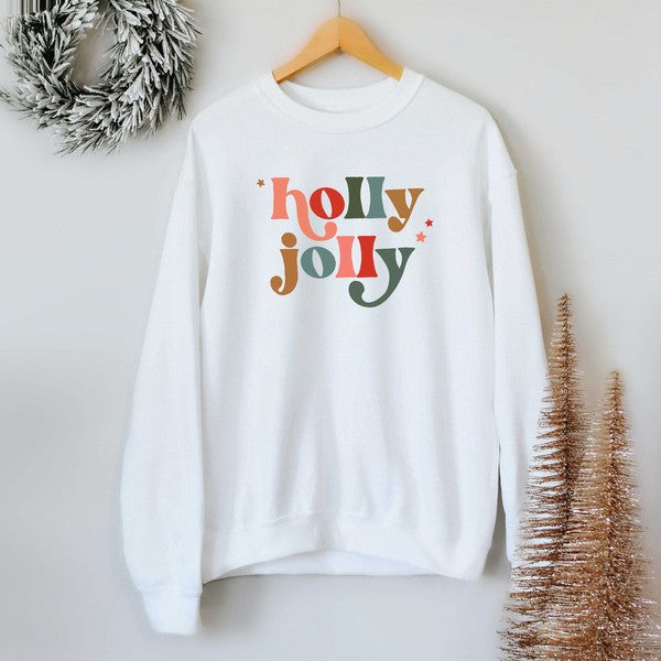 Holly Jolly Stars Graphic Sweatshirt