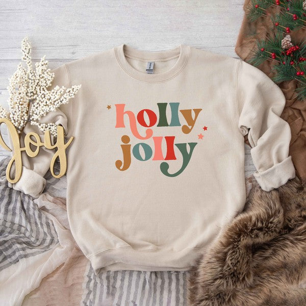 Holly Jolly Stars Graphic Sweatshirt