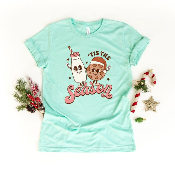 Tis The Season Milk And Cookie Short Sleeve Tee