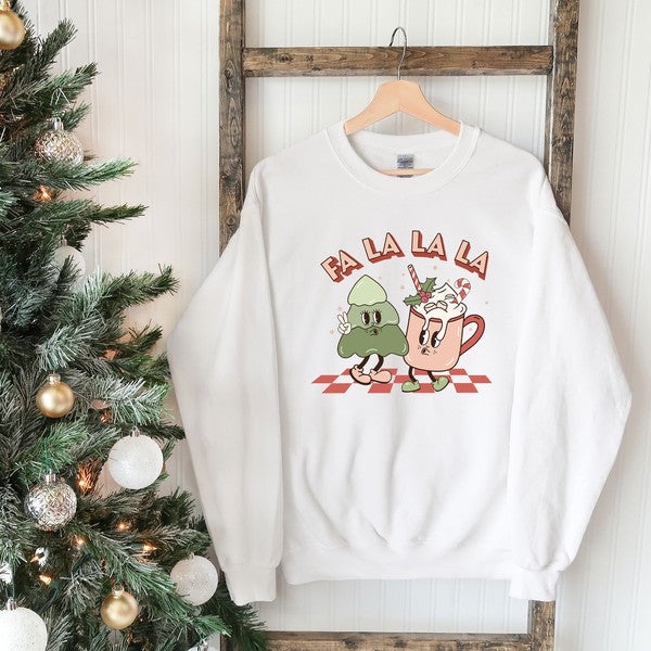 Retro Fa La La Graphic Sweatshirt