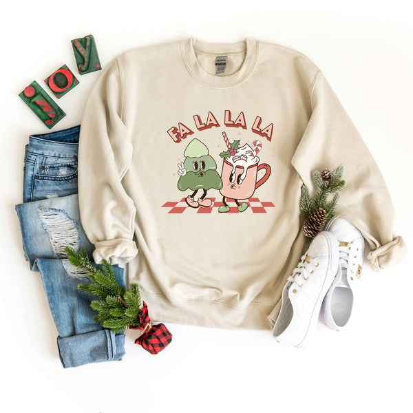 Retro Fa La La Graphic Sweatshirt