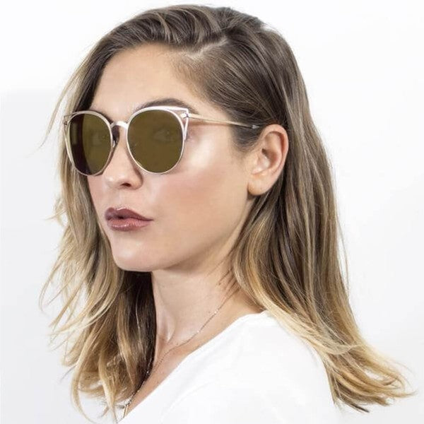 Women Round Cat Eye Fashion Sunglasses