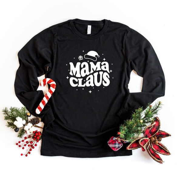 Mama Claus Long Sleeve Graphic Tee