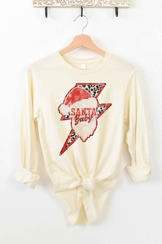 SANTA BABY CHRISTMAS LONG SLEEVE TEE