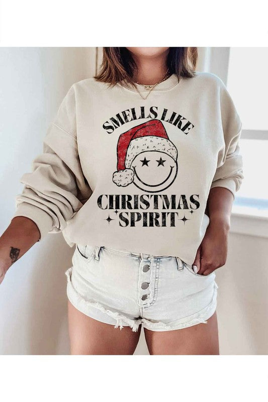 CHRISTMAS SPIRIT GRAPHIC SWEATSHIRT PLUS SIZE