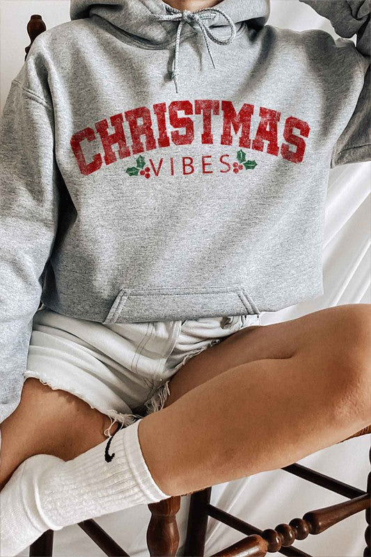 CHRISTMAS VIBES CHRISTMAS GRAPHIC HOODIE