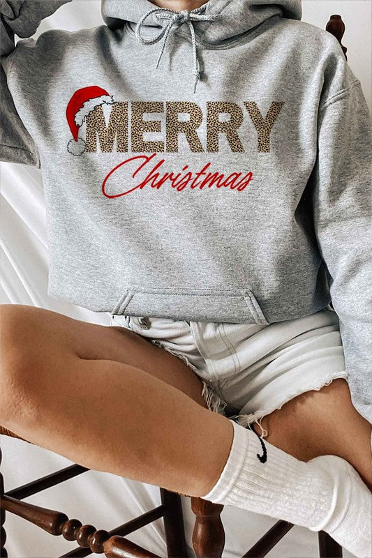 MERRY CHRISTMAS GRAPHIC HOODIE