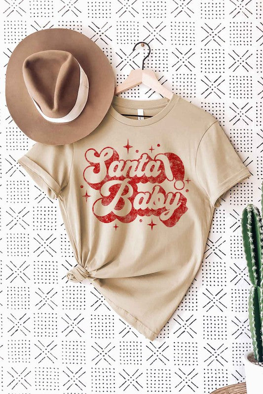 SANTA BABY CHRISTMAS GRAPHIC T-SHIRT