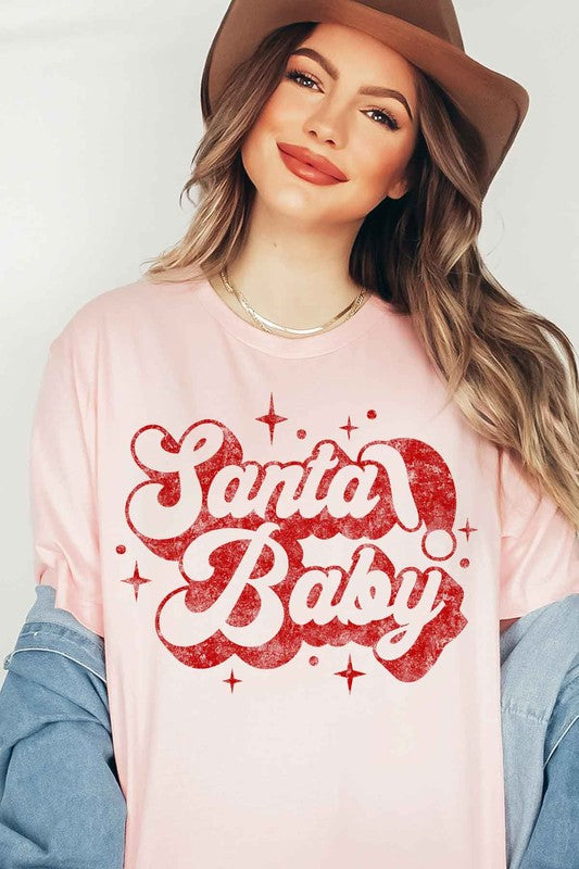 SANTA BABY CHRISTMAS T-SHIRT PLUS SIZE