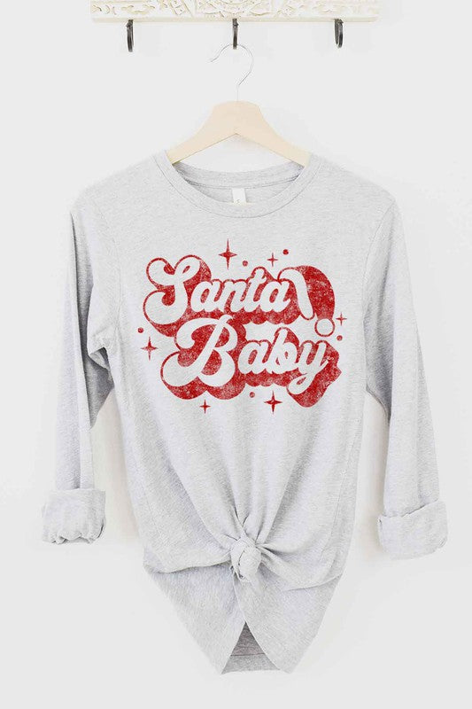 SANTA BABY CHRISTMAS LONG SLEEVE TEE