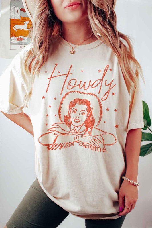 HOWDY COWGIRL GRAPHIC PLUS SIZE Tee T-Shirt / T-SHIRT