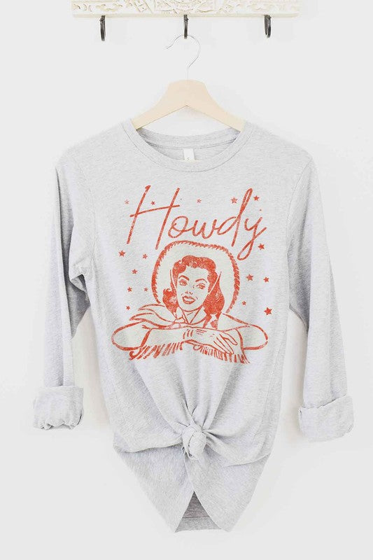 HOWDY COWGIRL LONG SLEEVE TEE