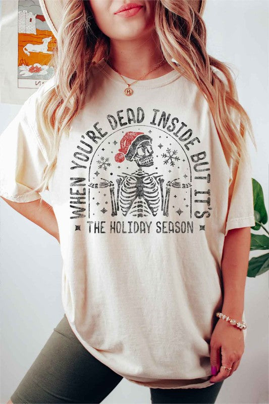 CHRISTMAS SKELETON GRAPHIC Tee T-Shirt / T-SHIRT