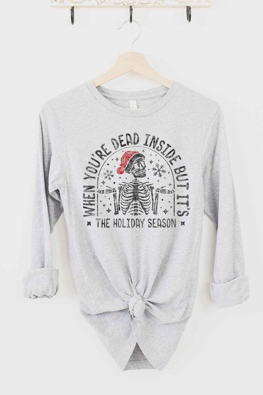 CHRISTMAS SKELETON LONG SLEEVE TEE