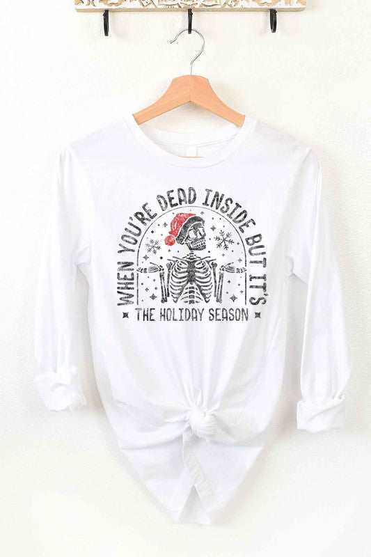 CHRISTMAS SKELETON LONG SLEEVE TEE