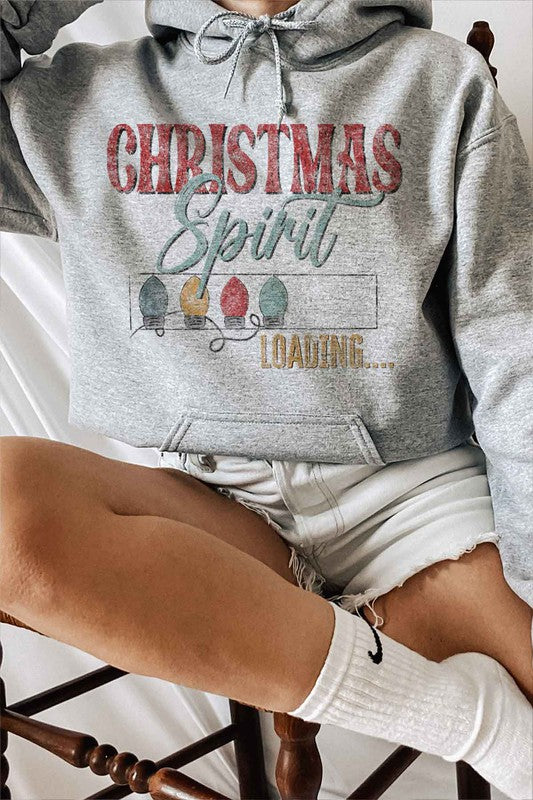 LOADING CHRISTMAS SPIRIT GRAPHIC HOODIE